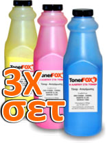 Refill Toner Set 3 Farben +3 Sicherungen für Epson Aculaser C1000, C2000