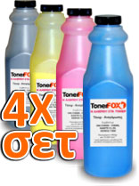 Refill Toner Set 4 Farben +4Sicherung für Epson Aculaser C1000, C2000