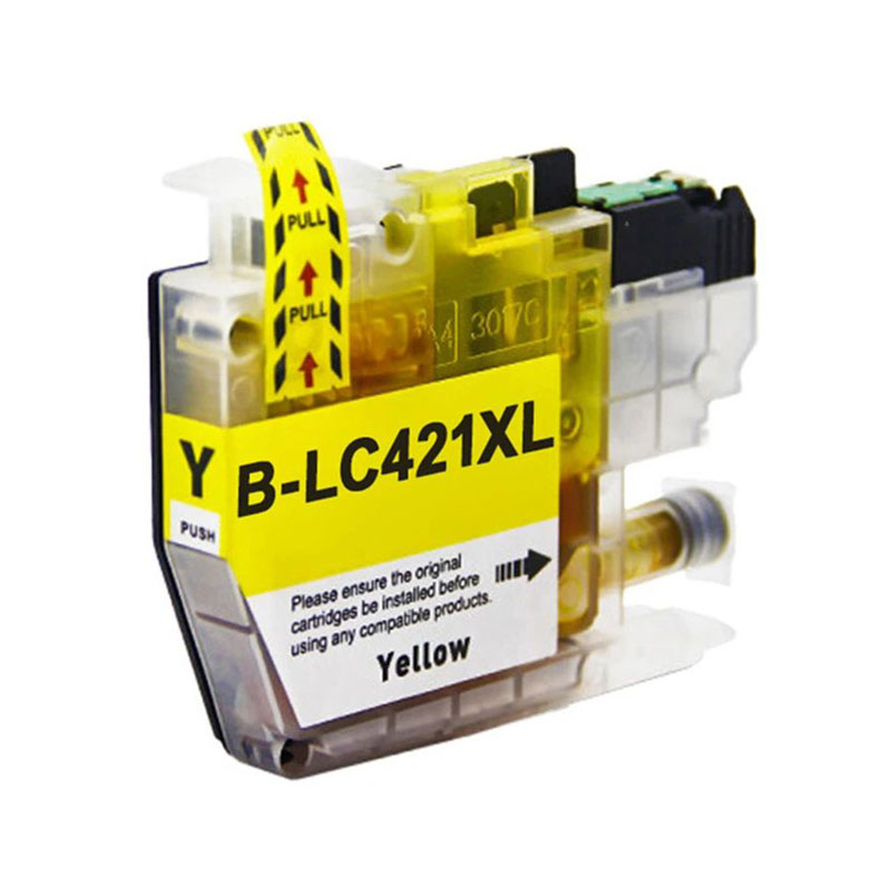 Tintenpatrone Gelb kompatibel für Brother LC-421XLY, 500 seiten