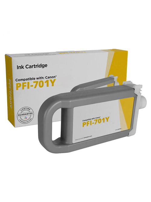 Ink Cartridge Yellow compatible for Canon PFI-701Y / 0903B001, 700 ml