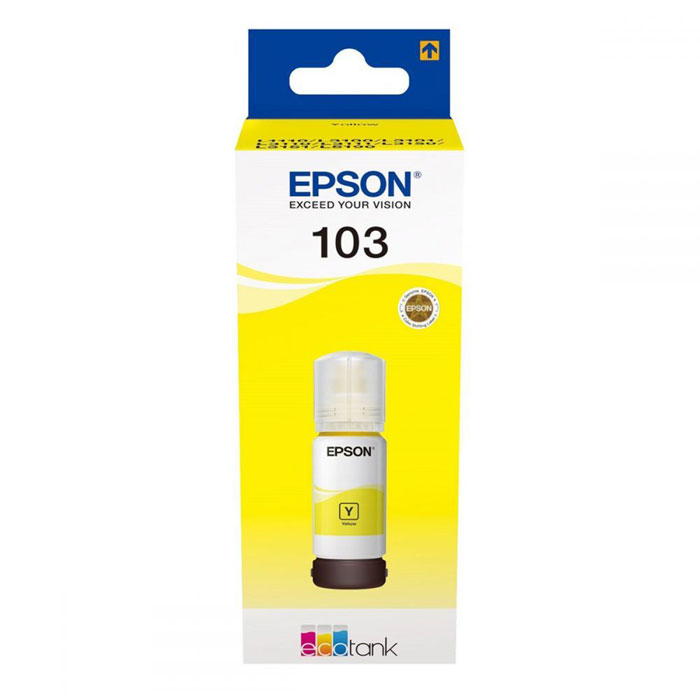 Flacone di inchiostro Giallo Originale Epson EcoTank C13T00S44A / 103YL, 65 ml