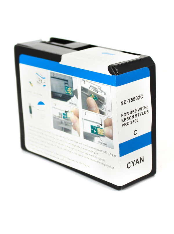 Cartuccia di inchiostro Ciano compatibile per Epson C13T580200 / T5802, 84 ml