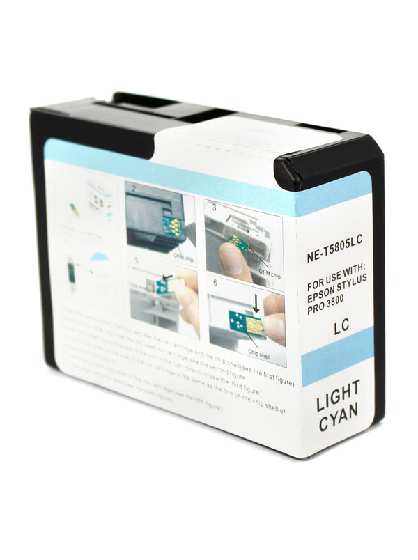Ink Cartridge Light Cyan compatible for Epson C13T580500 / T5805, 84 ml