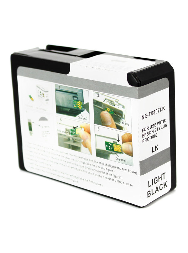 Ink Cartridge Light Black compatible for Epson C13T580700 / T5807, 84 ml