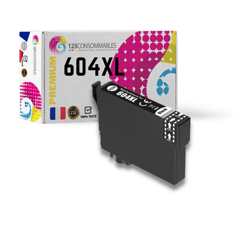 Tintenpatrone Schwarz kompatibel für Epson 604XL / C13T10H14010, 500 seiten