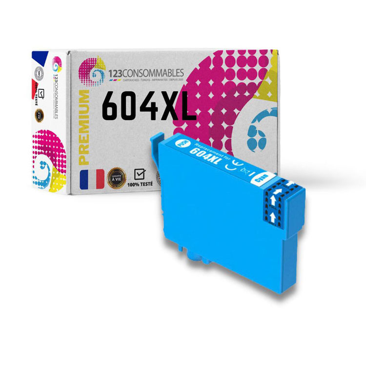 Ink Cartridge Cyan compatible for Epson 604XL / C13T10H24010, 350 pages