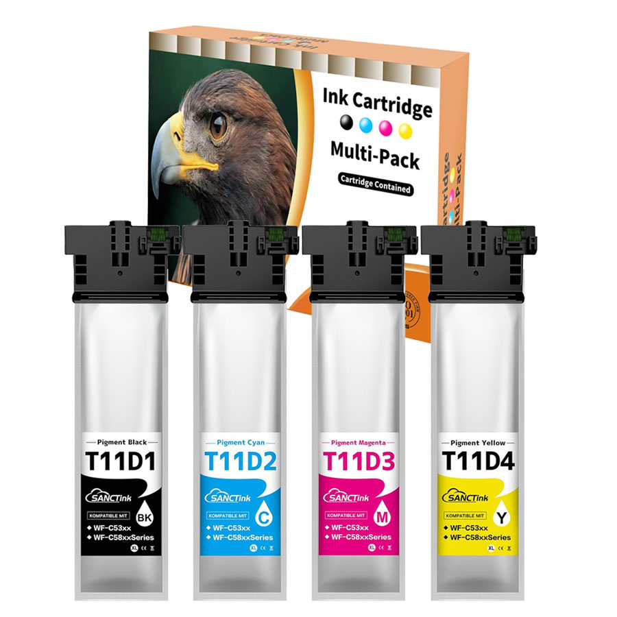 Ink Set-4 compatible for Epson WF-C5390, WF-C5890, T11D1/T11D2/T11D3/T11D4, 4X 5.000 pages