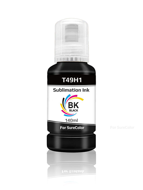 Dye Sublimation Ink Black compatible for Epson SureColor, EcoTank, Workforce, 140 ml