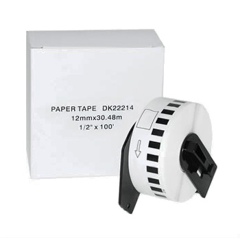 Roll Labels Compatible for Brother DK-22214 (12mmx30,48M Continuous)