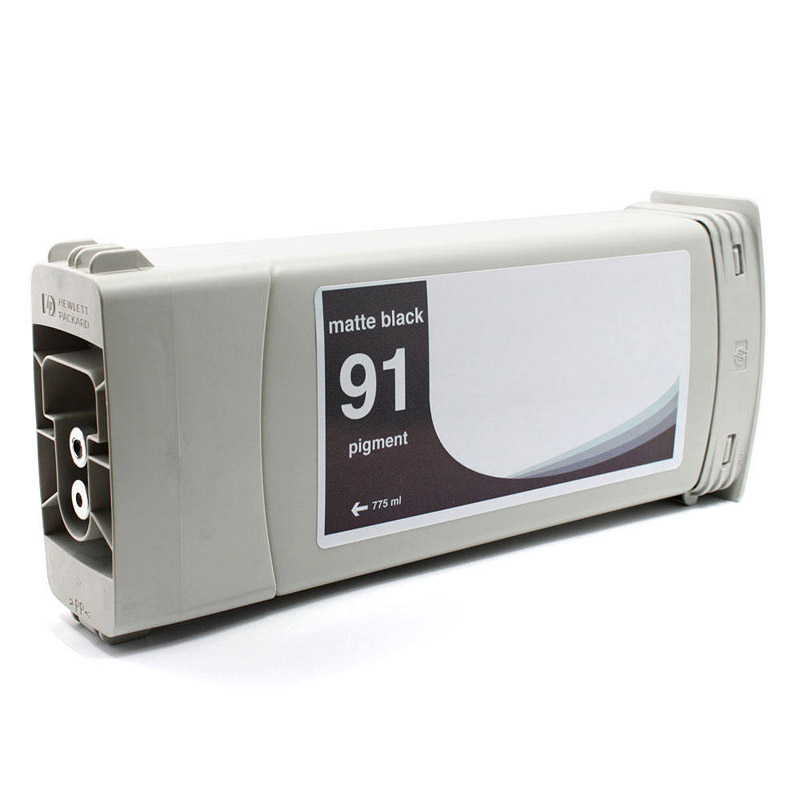 Tintenpatrone Matt-schwarz kompatibel für HP Nr.91 / C9464, 775 ml