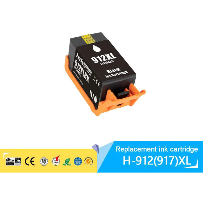 Tintenpatrone Schwarz kompatibel für HP 912XL / 3YL84AE, 825 seiten