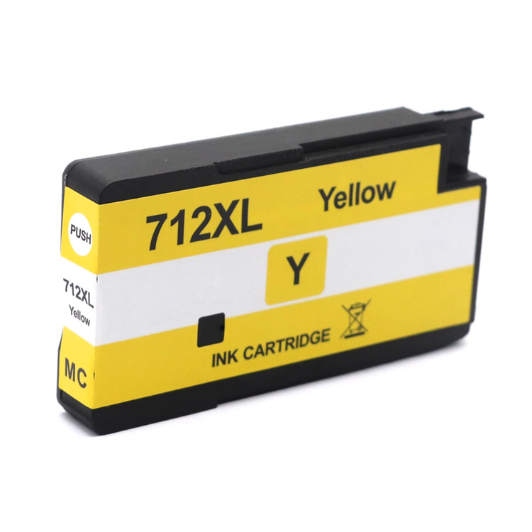 Ink Cartridge Yellow compatible for HP 712 / 3ED69A, 29 ml