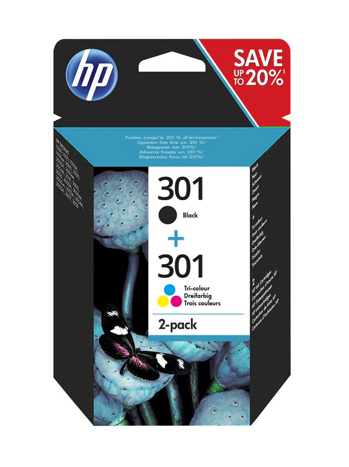 Ink Cartridge compatible Set-2 for HP Nr 301XL, CH563EE + CH564EE