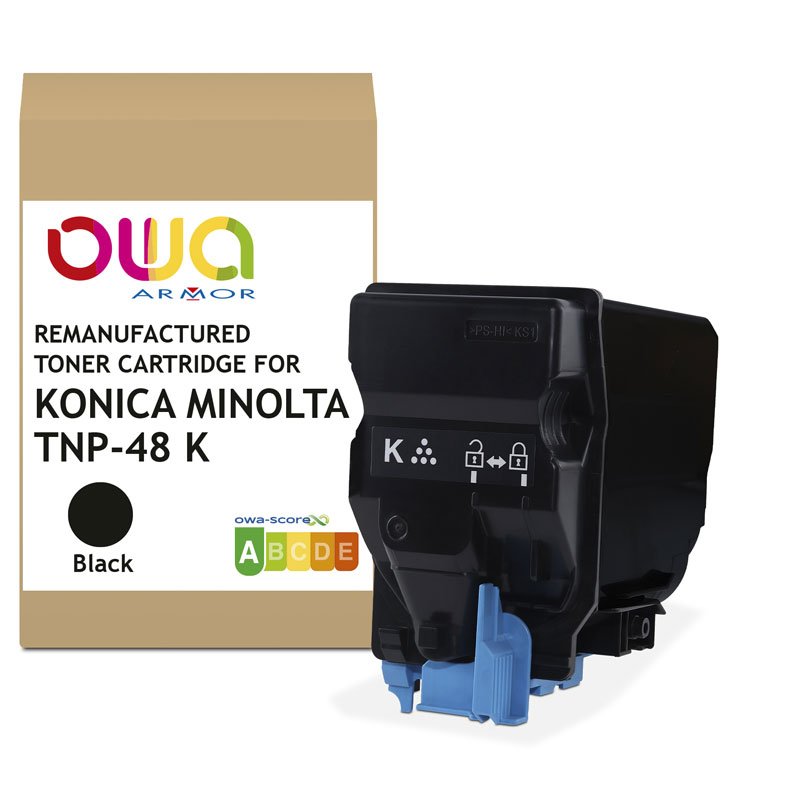 Toner alternativo nero per Konica Minolta Bizhub C3350, C3850, TNP-48K, 10.000 pagine