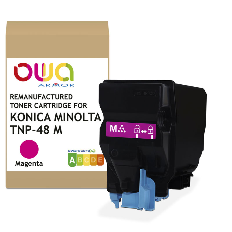 Toner alternativo Magenta per Konica Minolta Bizhub C3350, C3850, TNP-48M, 10.000 pagine